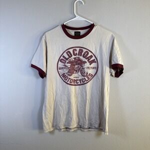 Lucky Brand Men Shirt Small White Old Croak MoonShine Fest Knoxville Tenn